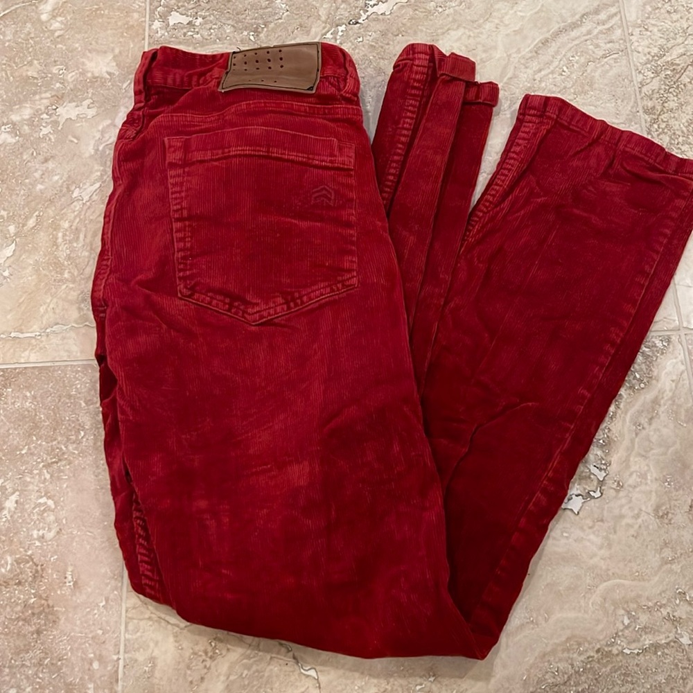 Analog 33x32 red corduroy slim fit pants